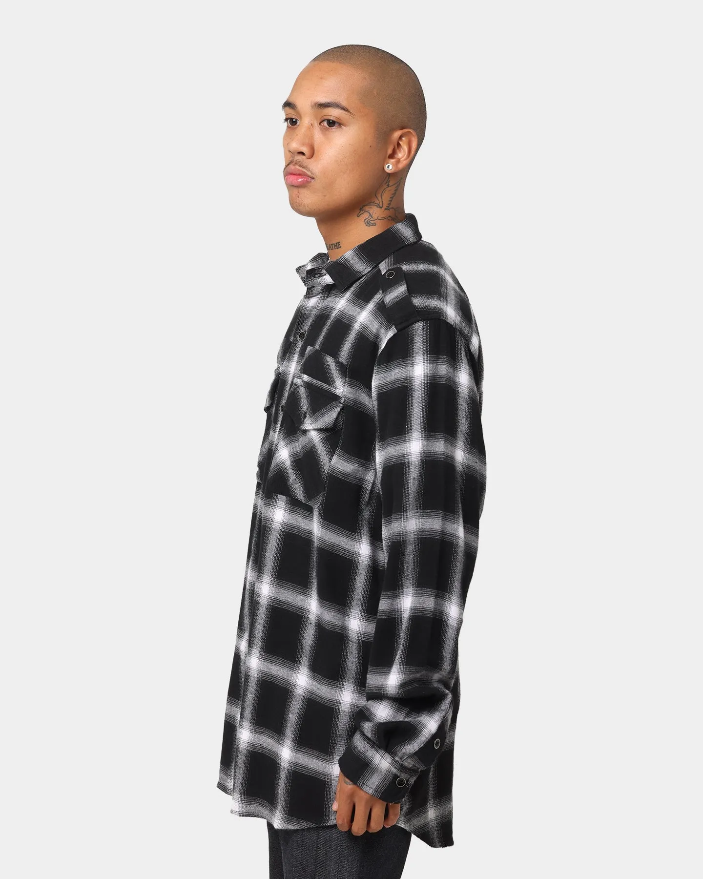 Dead Studios Rinsed Flanno Shirt Black/White