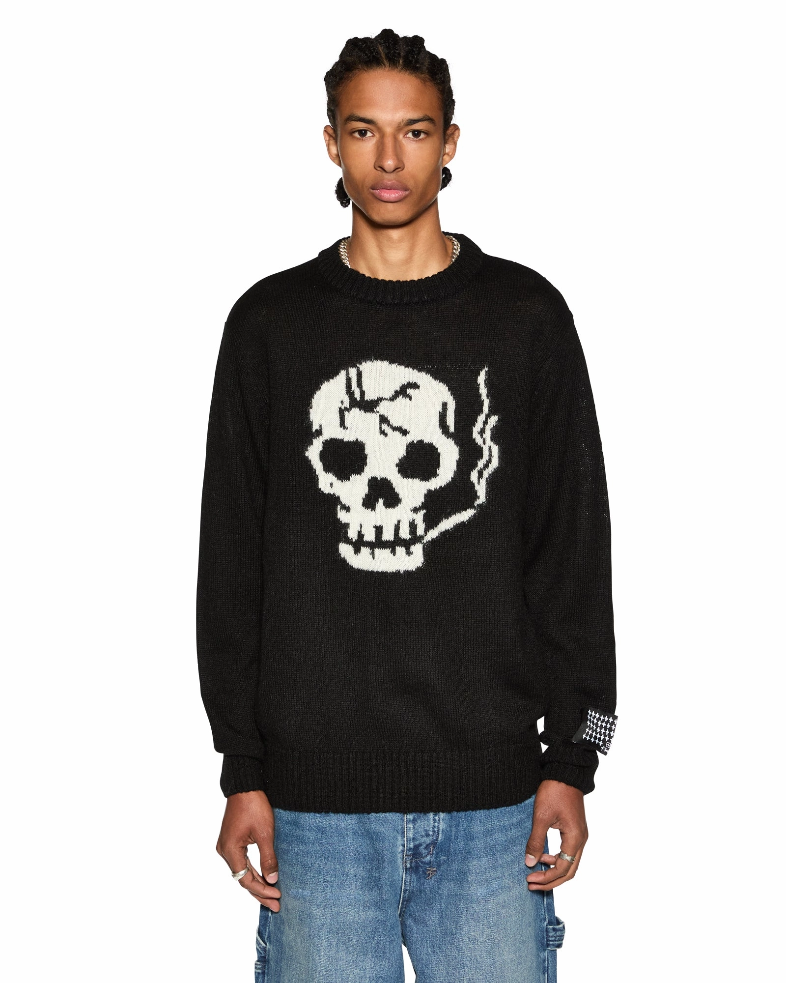 Hypoallergenic Fiber DEAD KNIT CREW BLACK