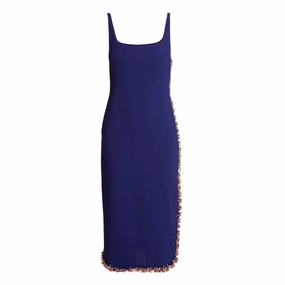 Debans Embellished Midi Dress Shiny-Lining Influencer-Approved
