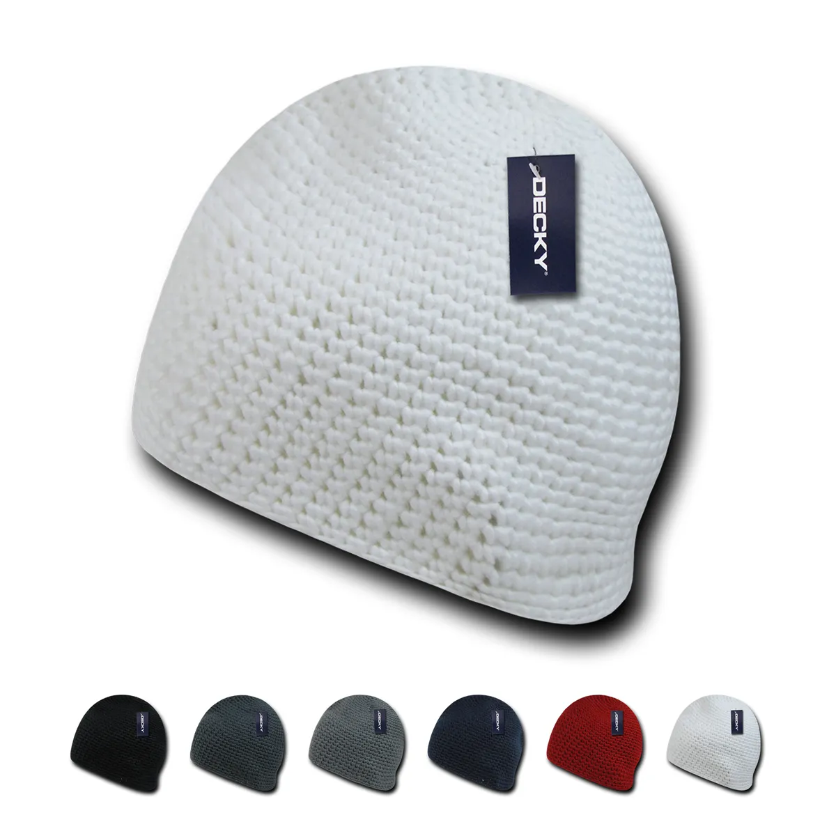 Decky 688 - Door Mat Beanie, Thick Knit Cap