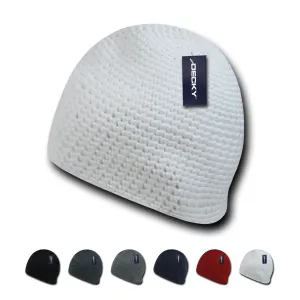 Decky 688 - Door Mat Beanie, Thick Knit Cap