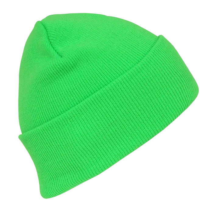 Decky 813 - Neon Long Beanie, Acrylic Knit Cap