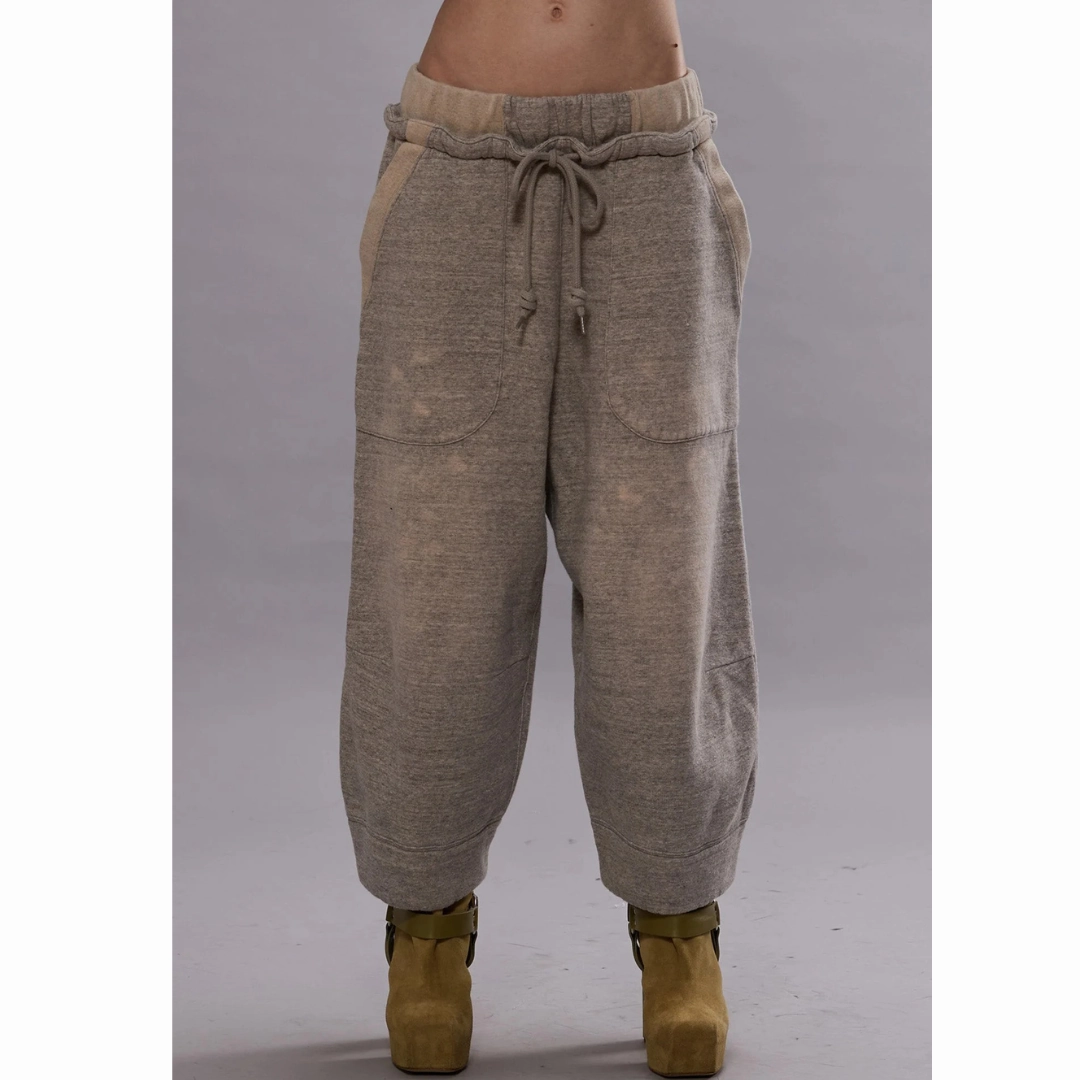 Deconstructed Crop Sweatpant Casual Layer Fit