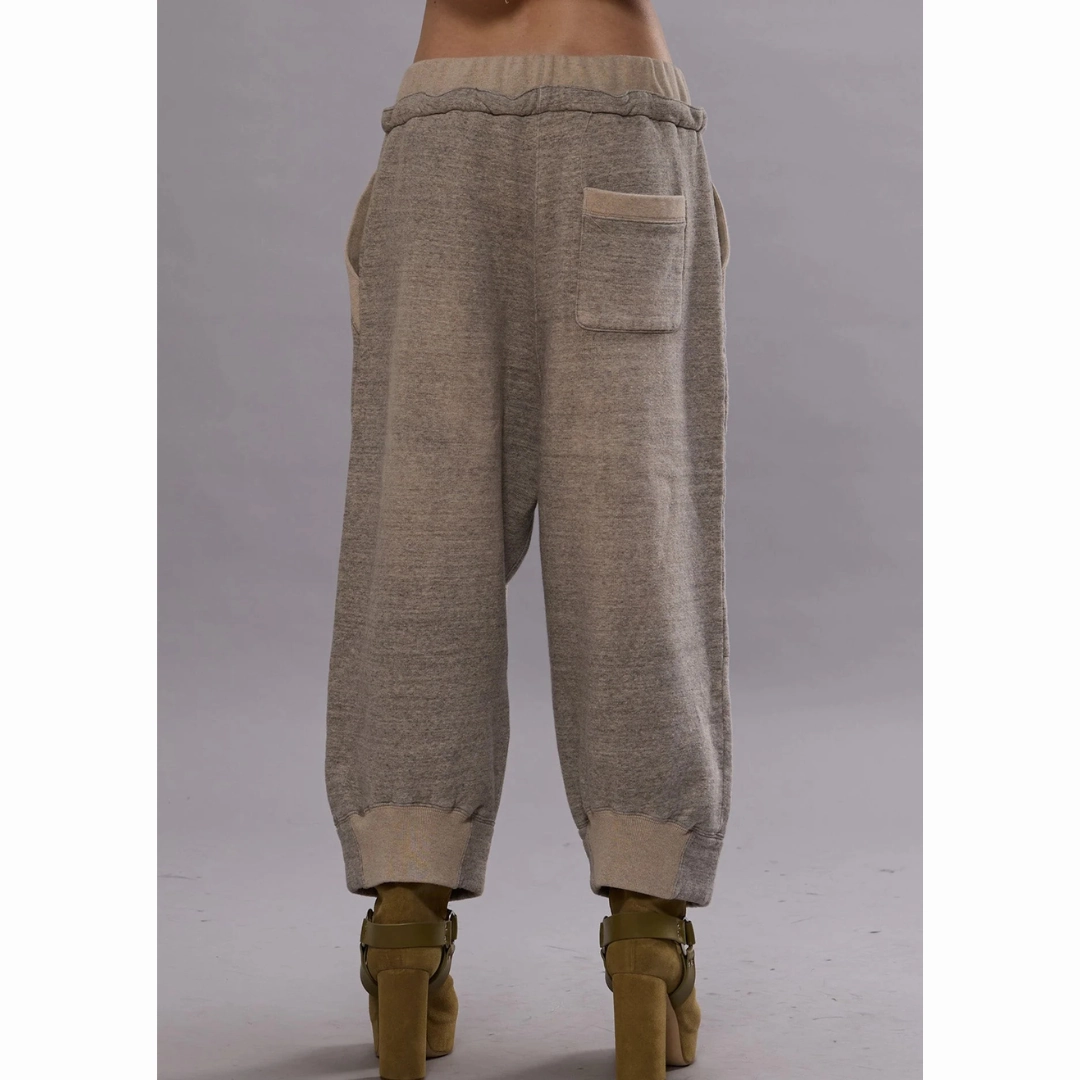 Sporty Style Deconstructed Crop Sweatpant