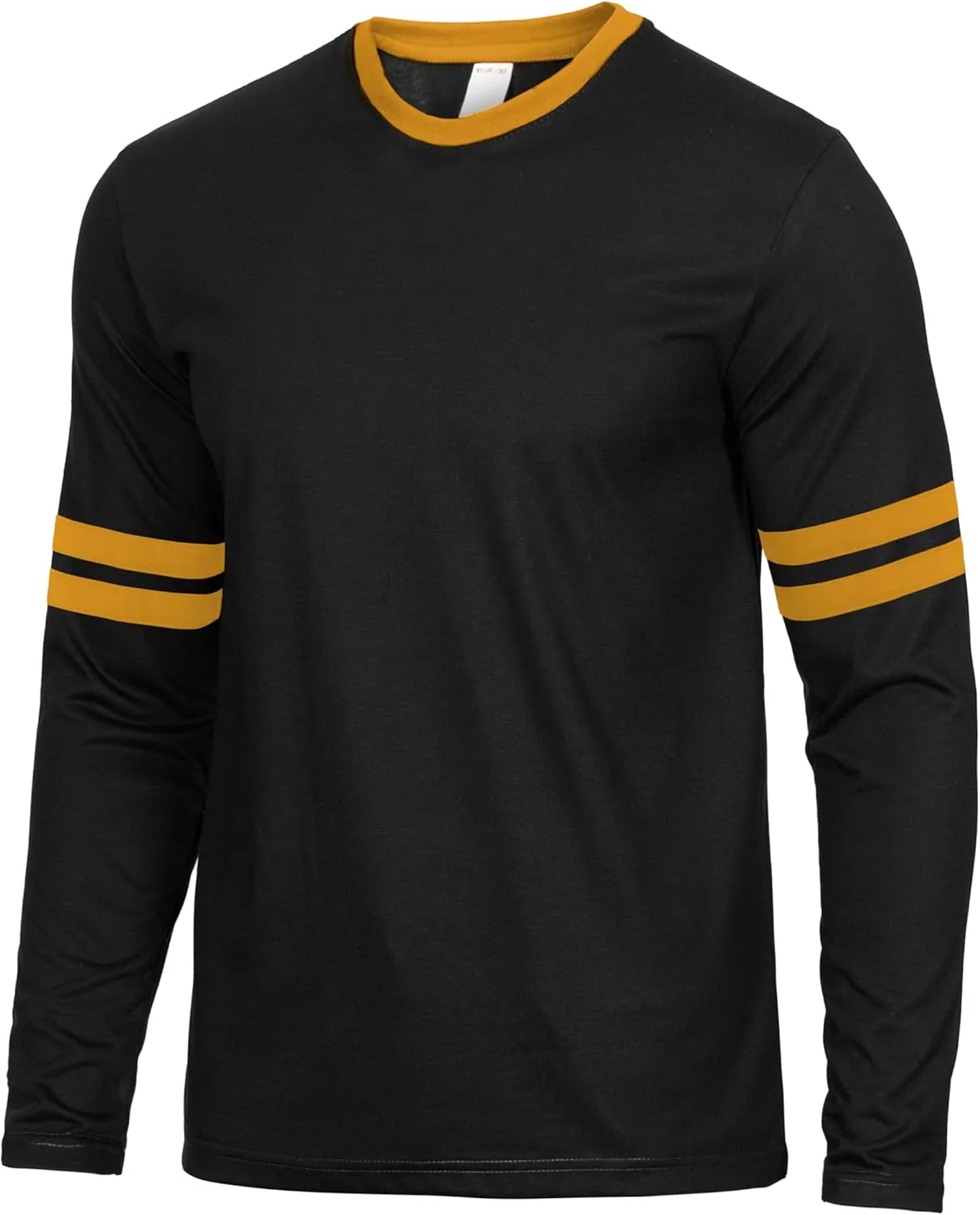 Decrum Mens Long Sleeve Shirts - Soft Comfy Casual Round Neck Full Sleeves Ringer Tee Men