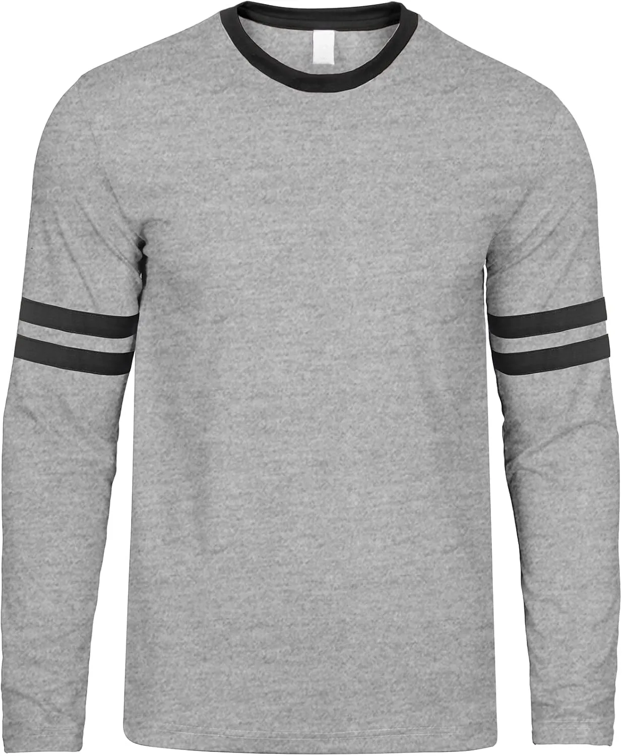 Decrum Mens Long Sleeve Shirts - Soft Comfy Casual Round Neck Full Sleeves Ringer Tee Men