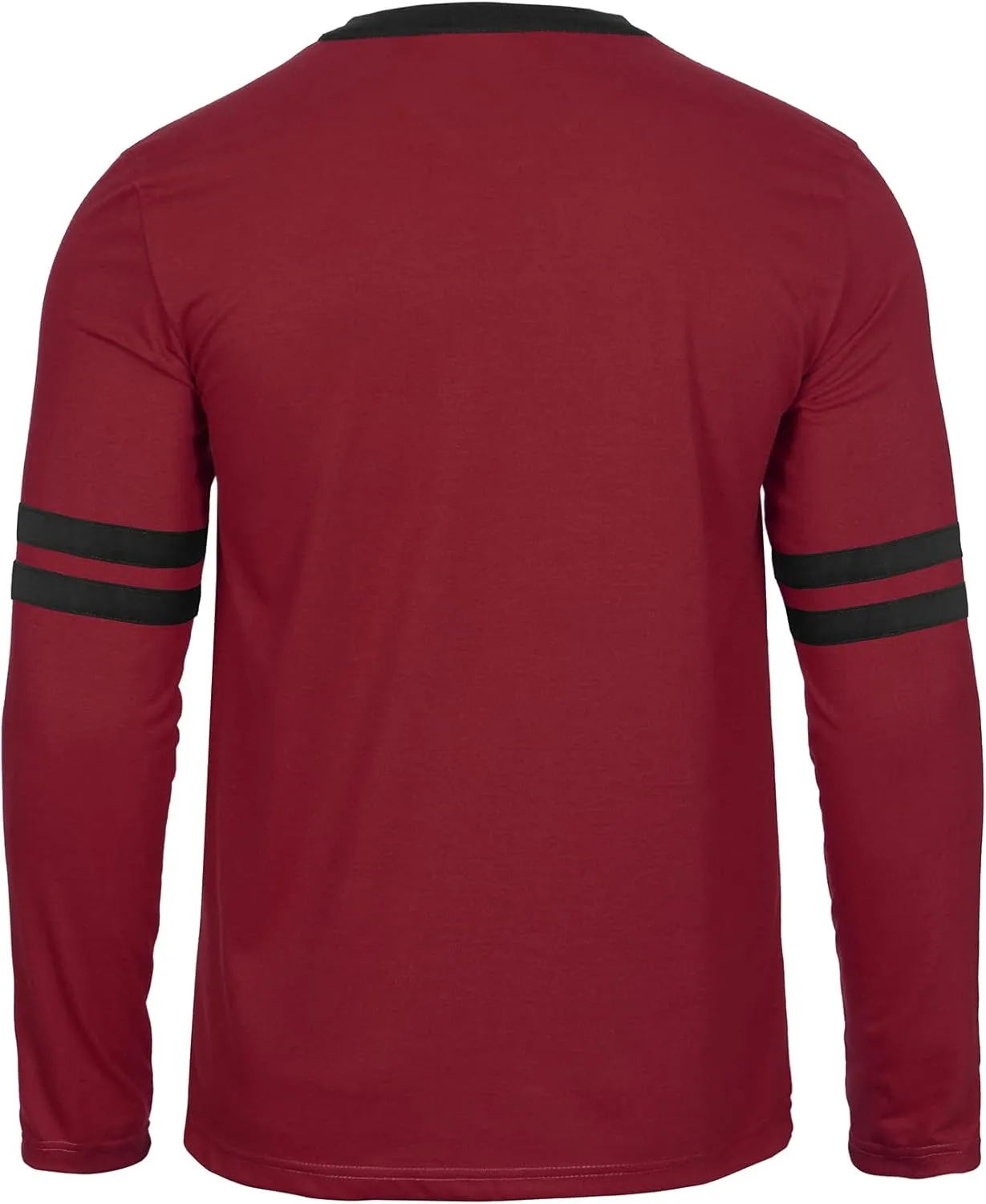 Decrum Mens Long Sleeve Shirts - Soft Comfy Casual Round Neck Full Sleeves Ringer Tee Men