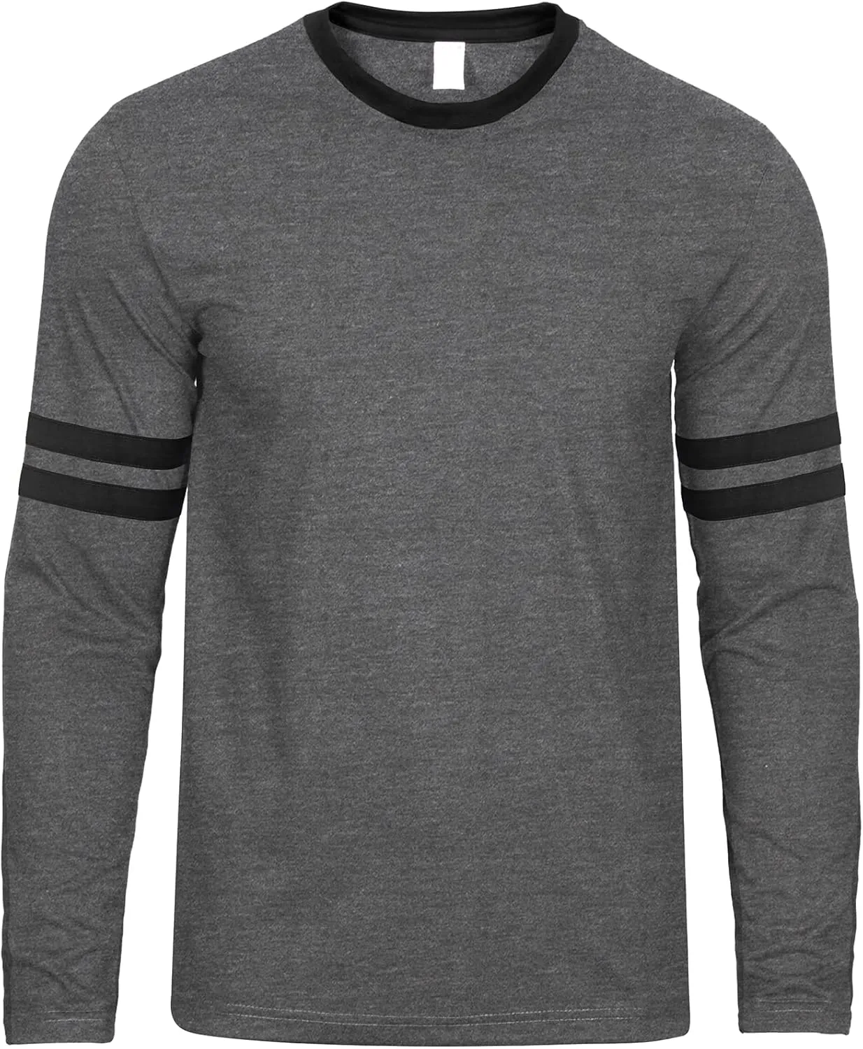 Decrum Mens Long Sleeve Shirts - Soft Comfy Casual Round Neck Full Sleeves Ringer Tee Men
