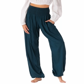 Deep Teal Harem Pants Casual Performance