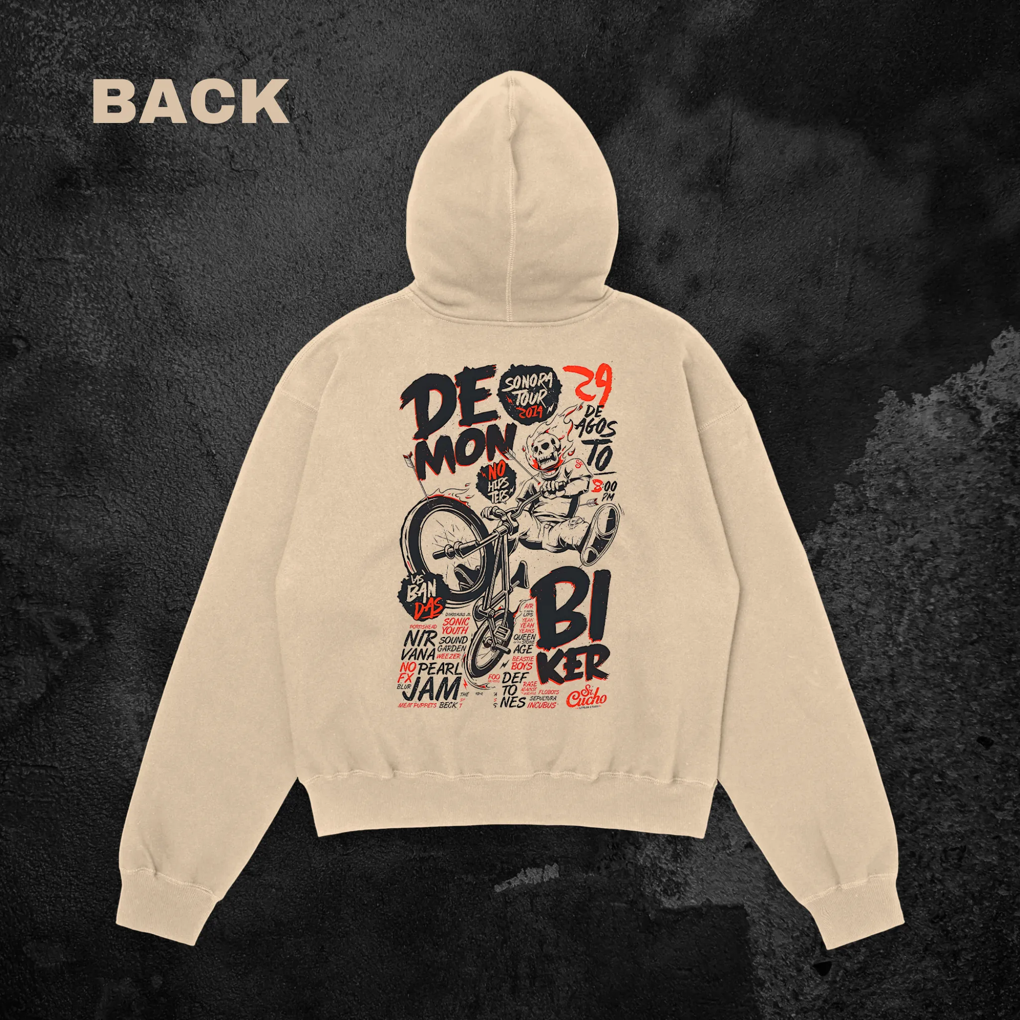 Demon Biker Oversized Hoodie