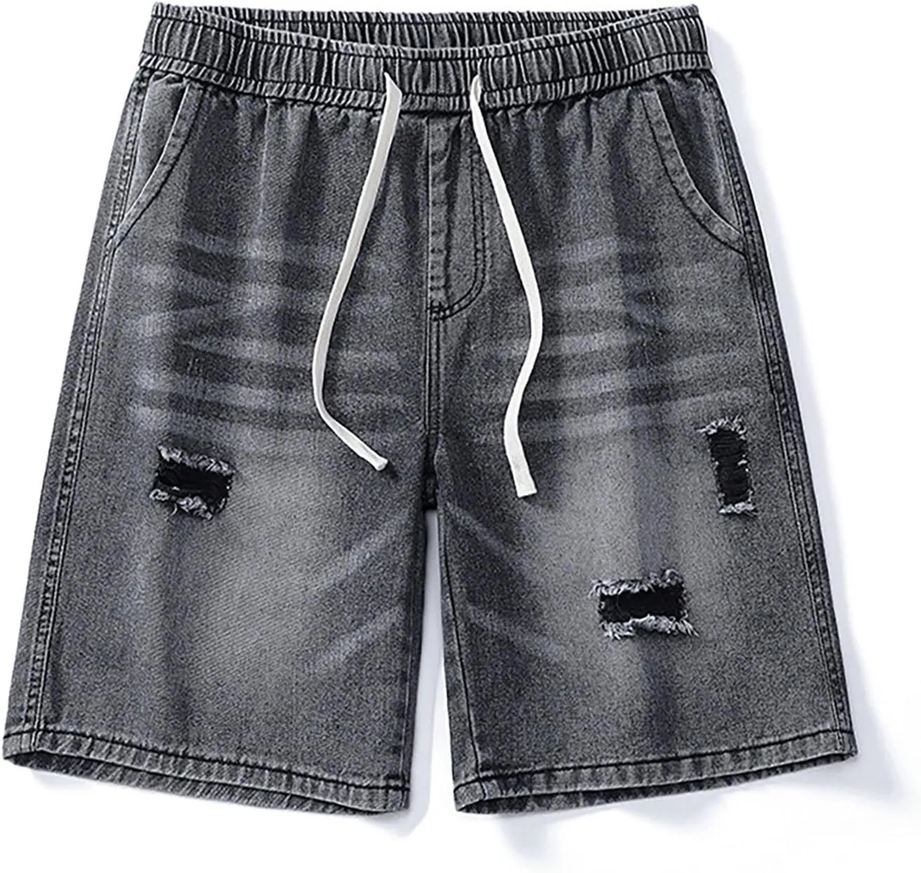 Denim Jorts for Men 2024 Skinny Stretch Lightweight Shorts Stretch Hiking Cargo Shorts Big & Tall