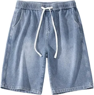Denim Jorts for Men 2024 Skinny Stretch Lightweight Shorts Stretch Hiking Cargo Shorts Big & Tall