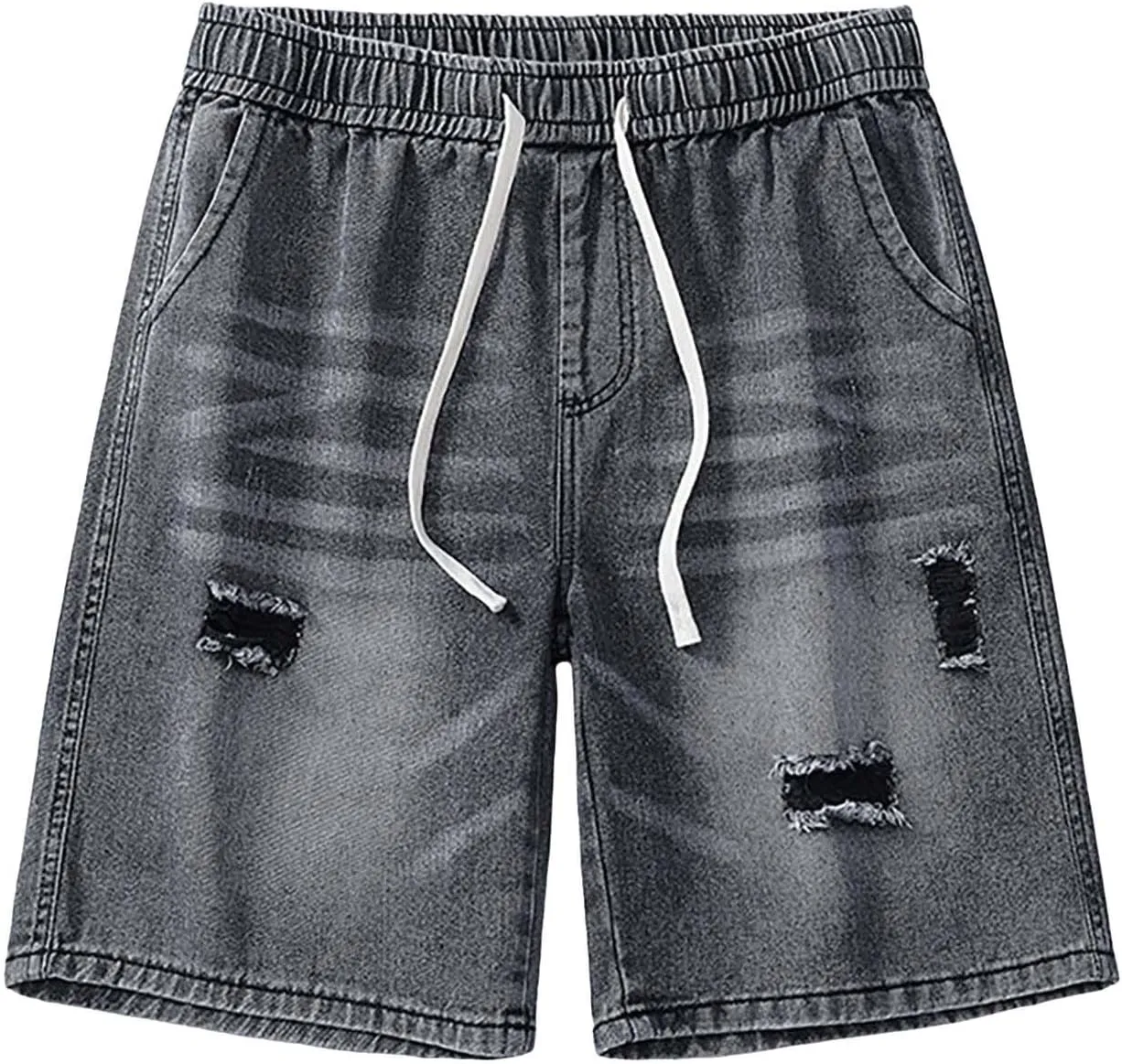 Denim Jorts for Men 2024 Skinny Stretch Lightweight Shorts Stretch Hiking Cargo Shorts Big & Tall