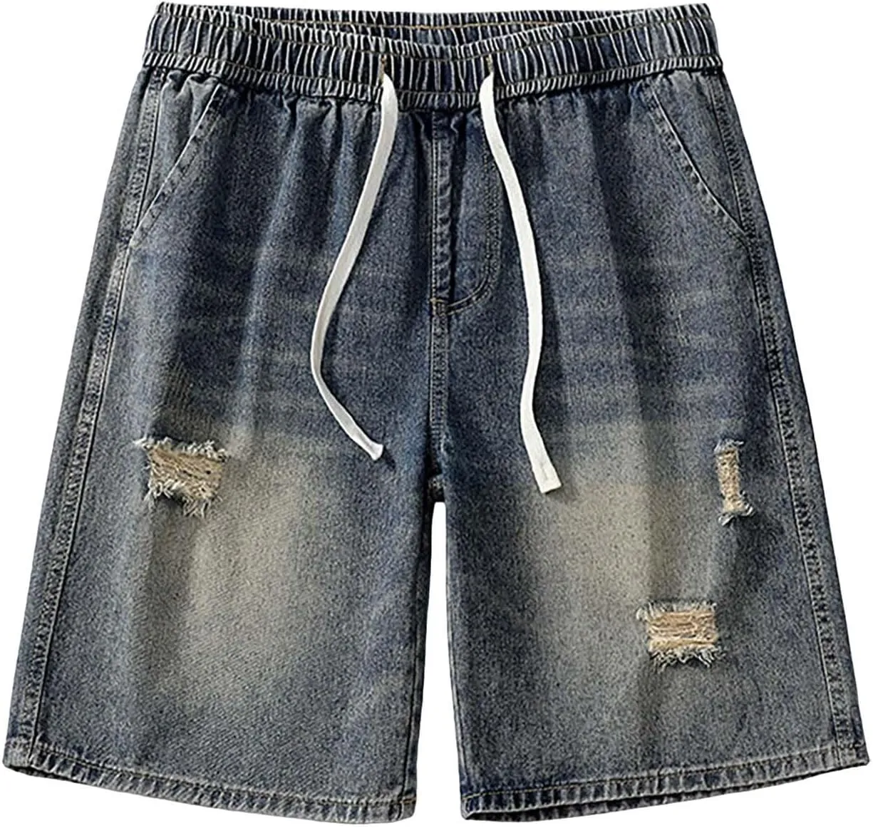 Denim Jorts for Men 2024 Skinny Stretch Lightweight Shorts Stretch Hiking Cargo Shorts Big & Tall