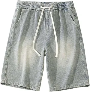 Denim Jorts for Men 2024 Skinny Stretch Lightweight Shorts Stretch Hiking Cargo Shorts Big & Tall