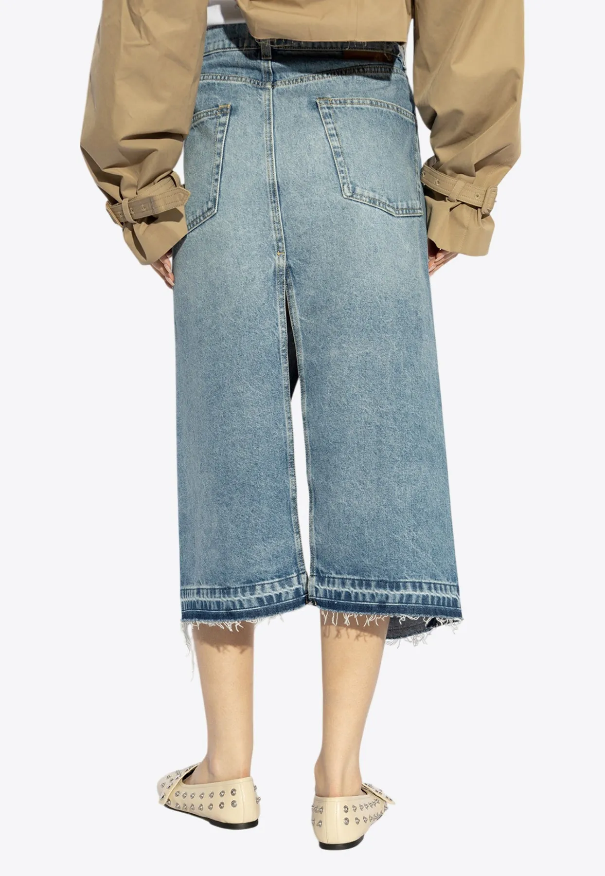 Denim Midi Skirt