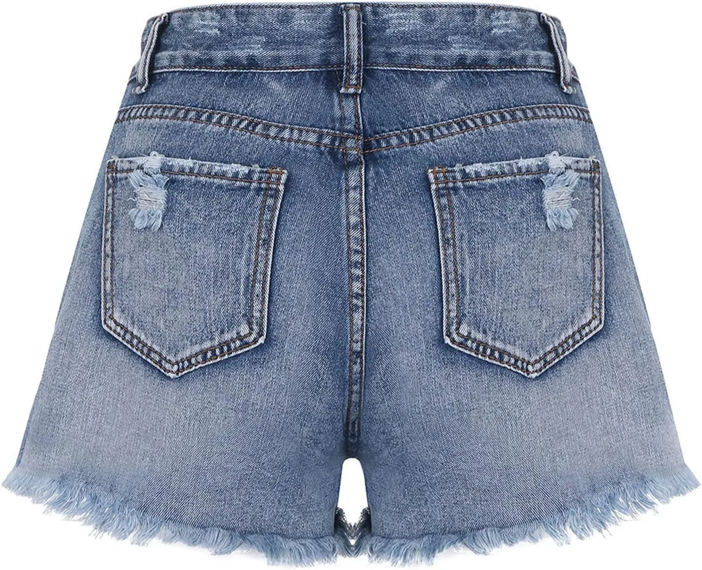 Denim Shorts Women High Waisted Jean Shorts Ripped Hem Shorts Distressed Shorts Stretch Summer Shorts Comfy Shorts