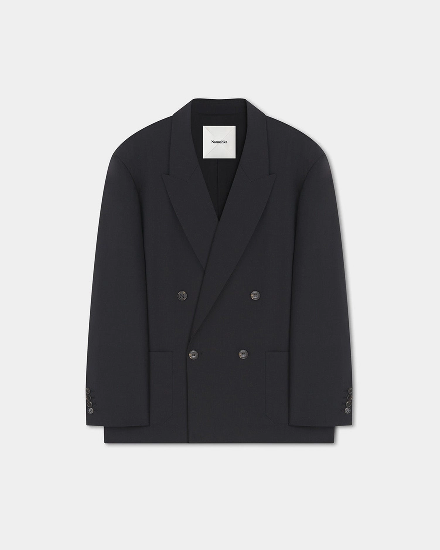 Derik - Relaxed Blazer - Black Patterned kids' wear