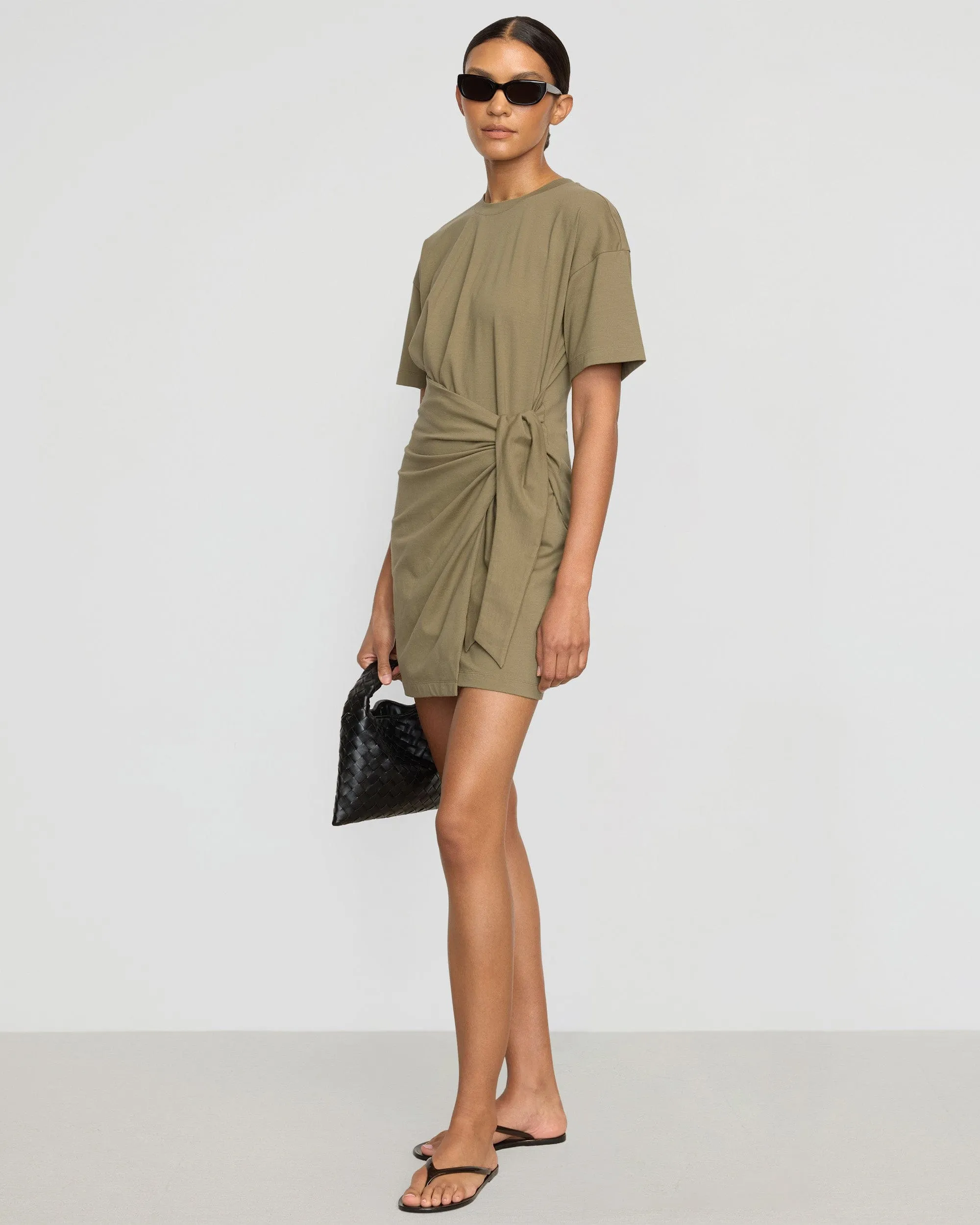 Flowy summer gown Fallon Organic Cotton T-Shirt Wrap Dress