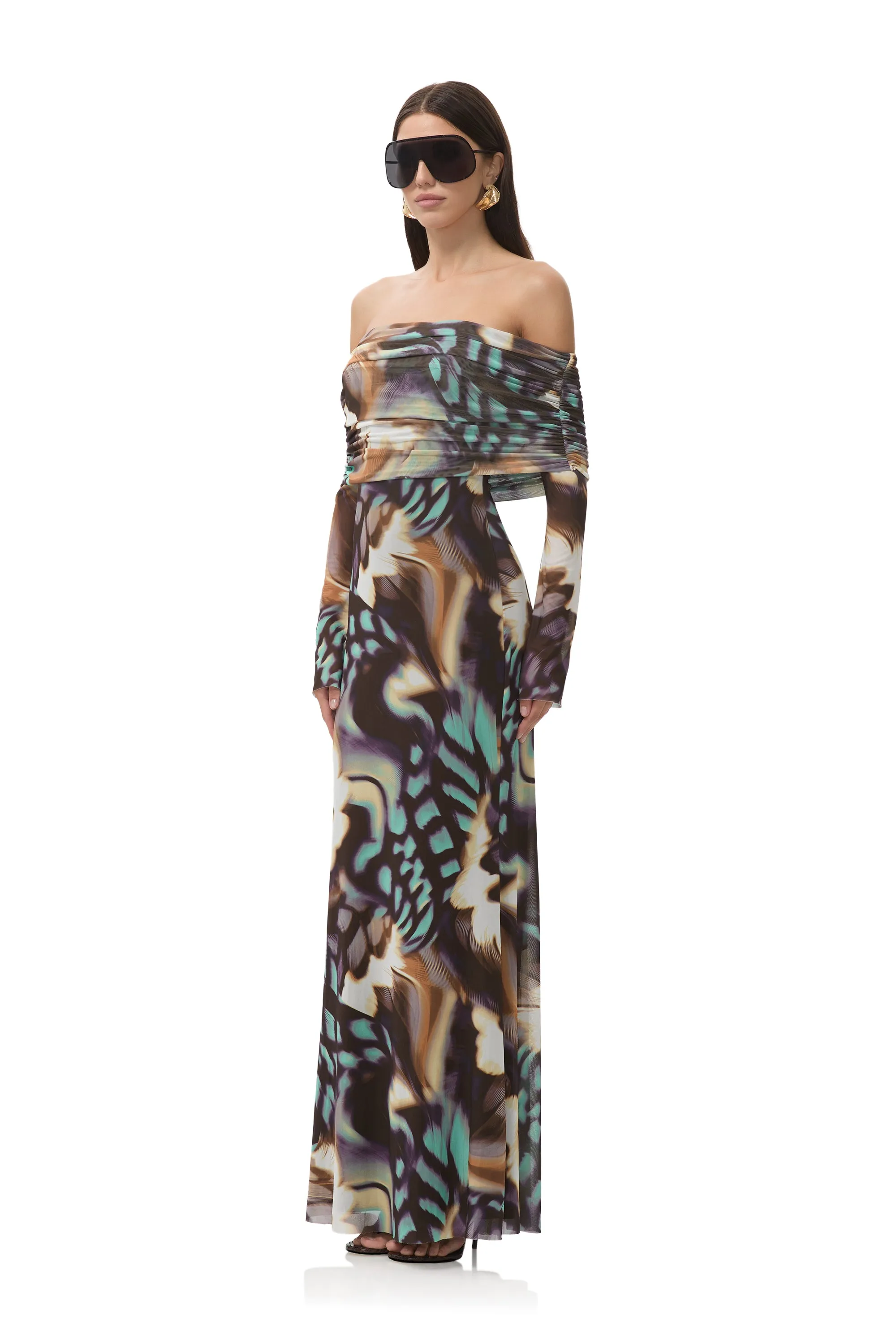 Thelma Dress - Feather Swirl Subtle Charm Fall Comfort