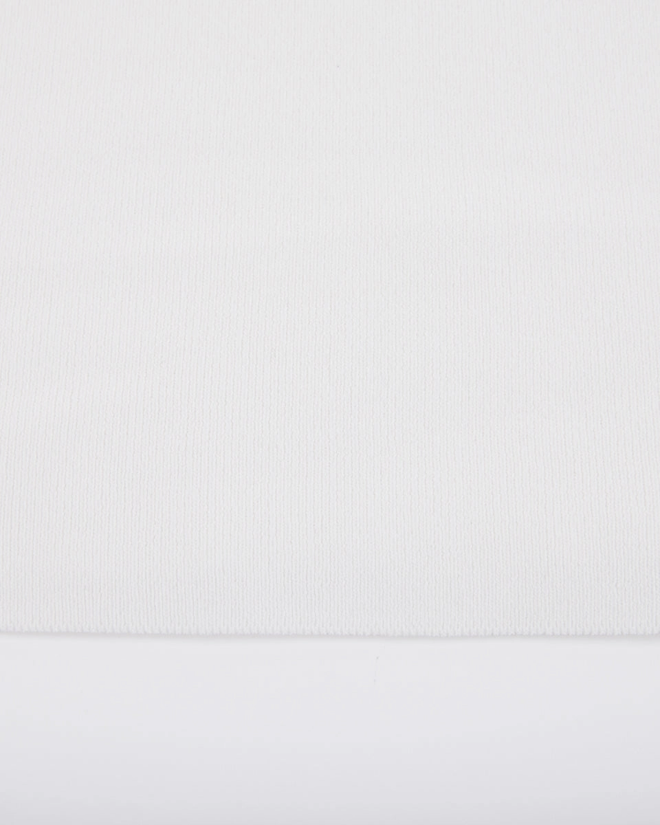 DoubleNeedle Stitching Detachable lace ribbon sleeveless knit - White