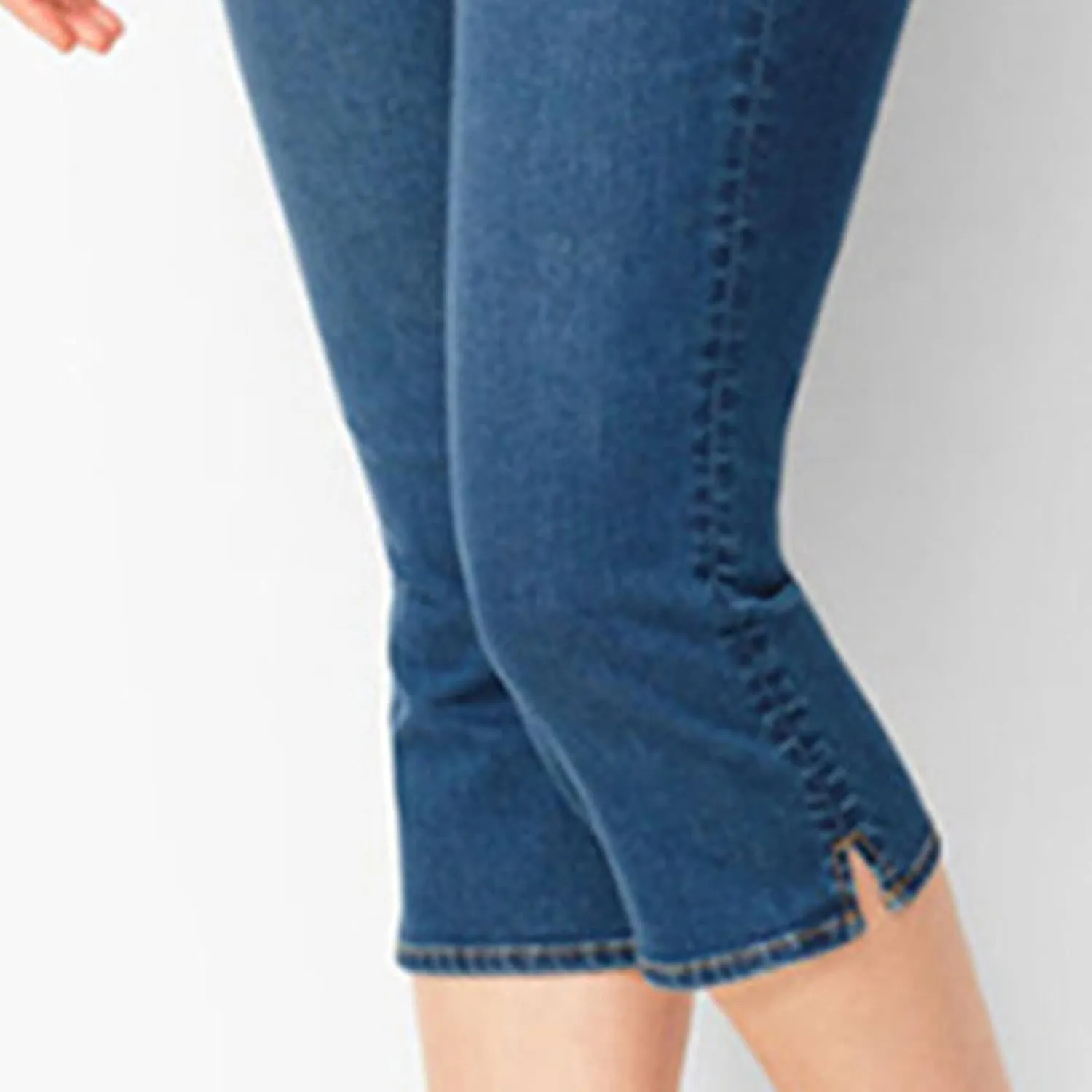 DGHM-JLMY Women's Slim Fit Denim Capri Pants Casual Skinny Slim Fit Stretch Capri Jeans Relaxed-Fit Ultra Soft with Pocket