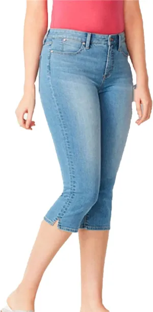 DGHM-JLMY Women's Slim Fit Denim Capri Pants Casual Skinny Slim Fit Stretch Capri Jeans Relaxed-Fit Ultra Soft with Pocket