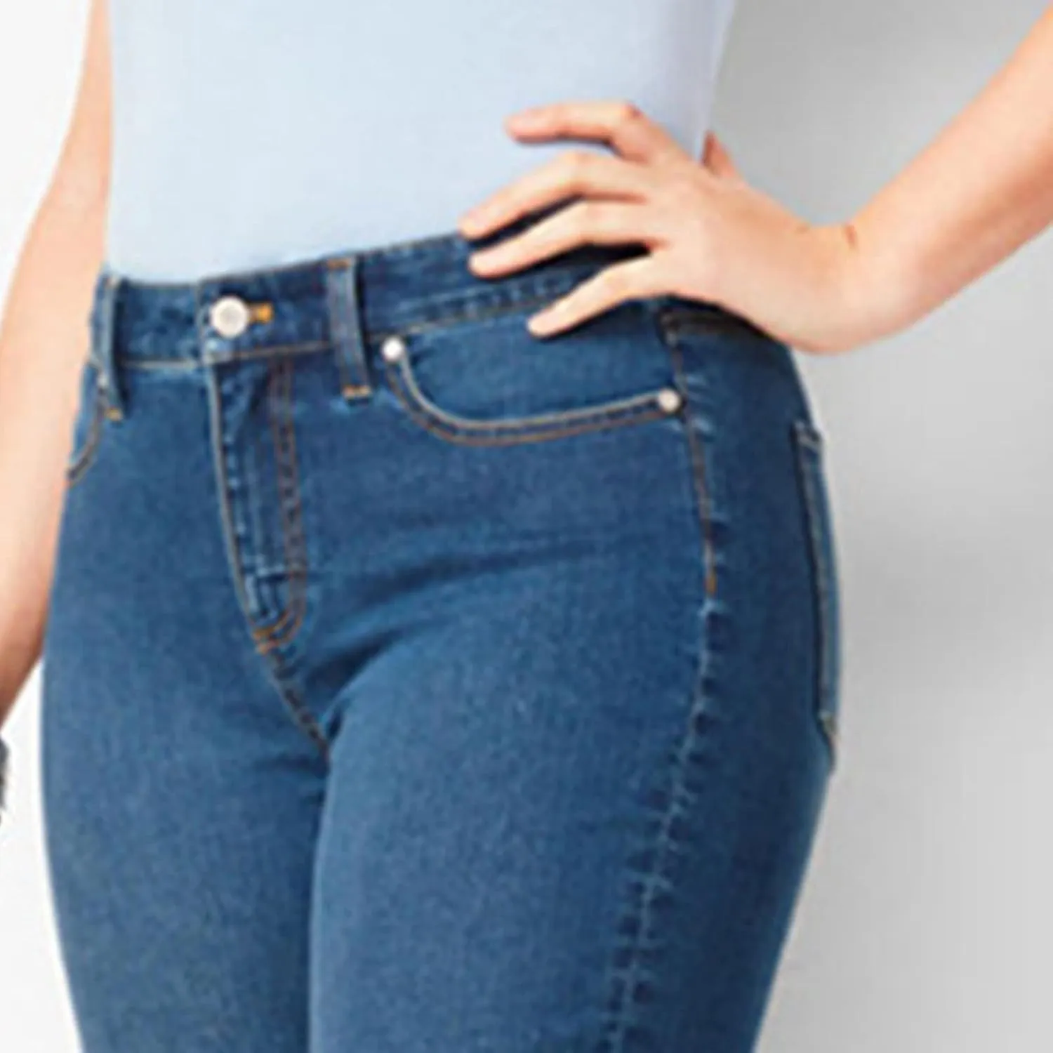 DGHM-JLMY Women's Slim Fit Denim Capri Pants Casual Skinny Slim Fit Stretch Capri Jeans Relaxed-Fit Ultra Soft with Pocket