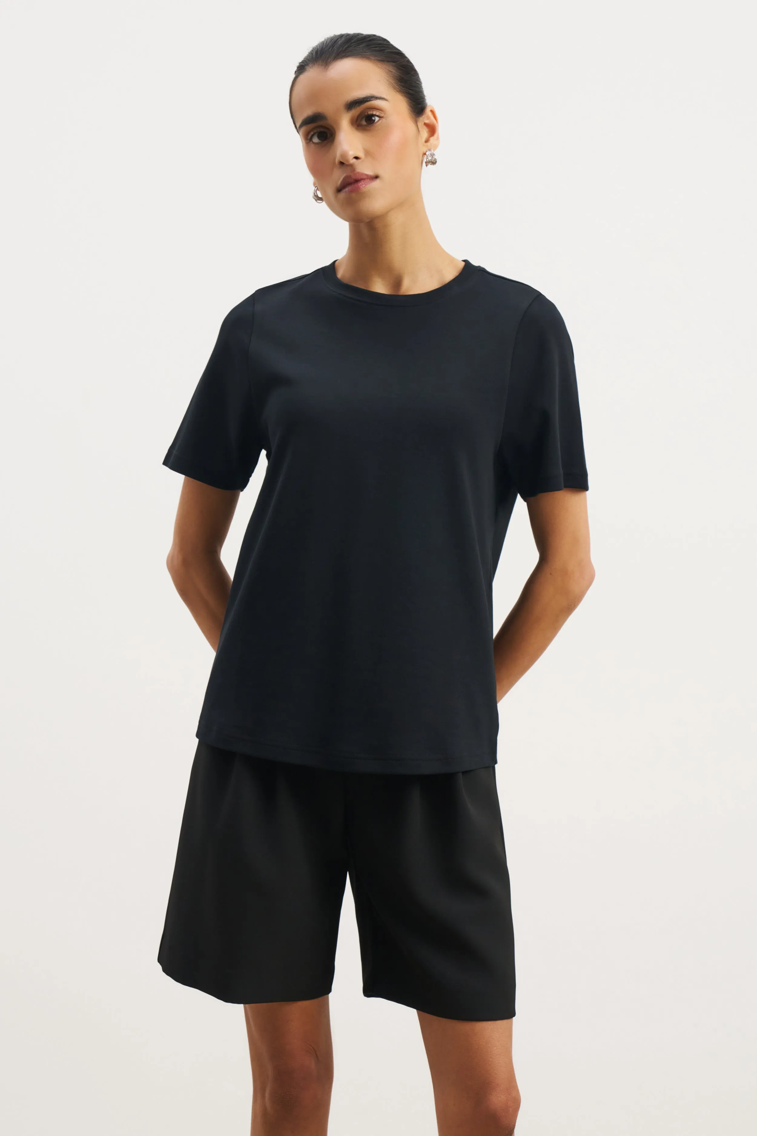 Classic Regular T Shirt - Black Versatile Layering Piece