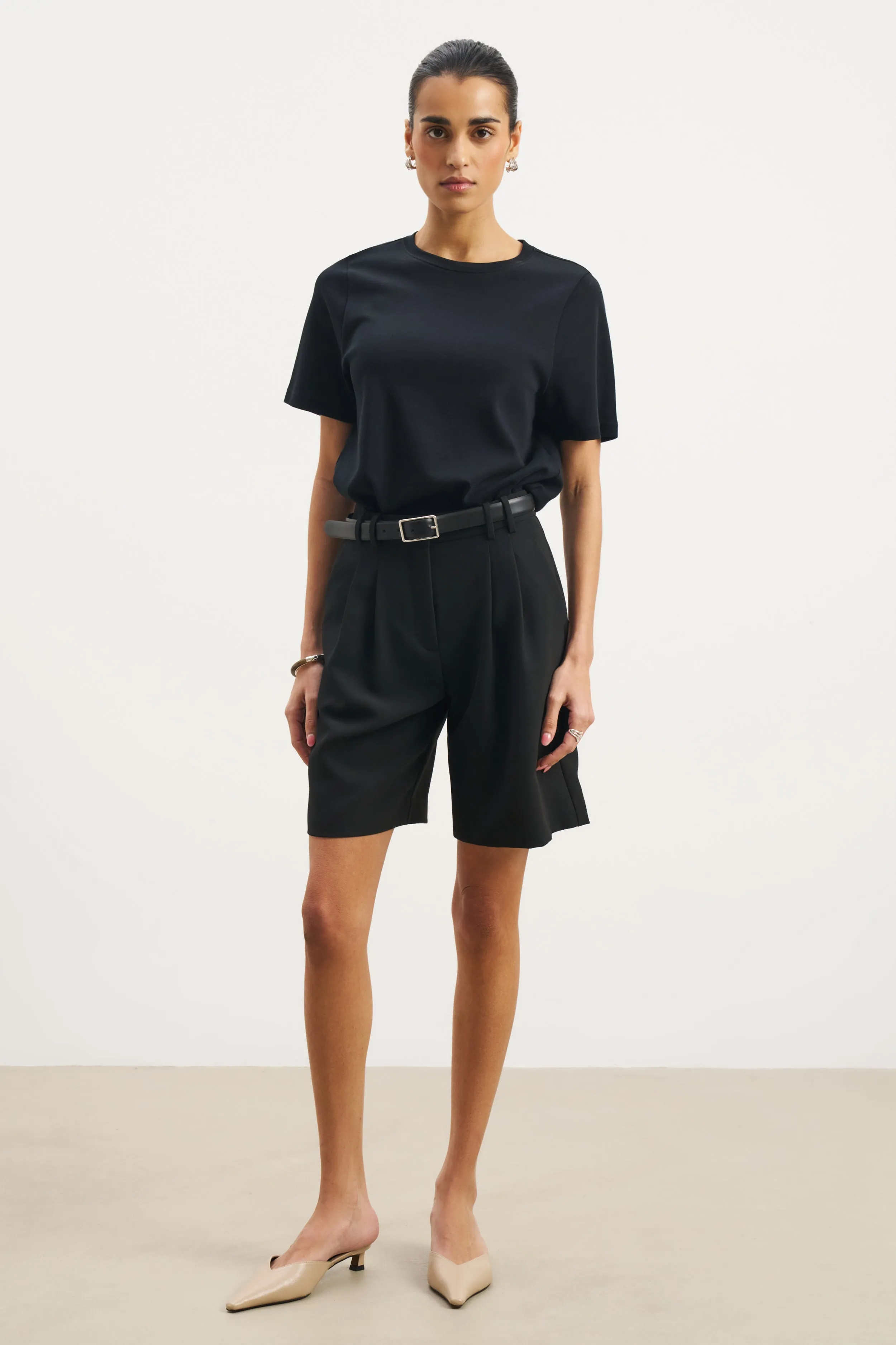 Classic Regular T Shirt - Black DropShoulder High Visibility Trim