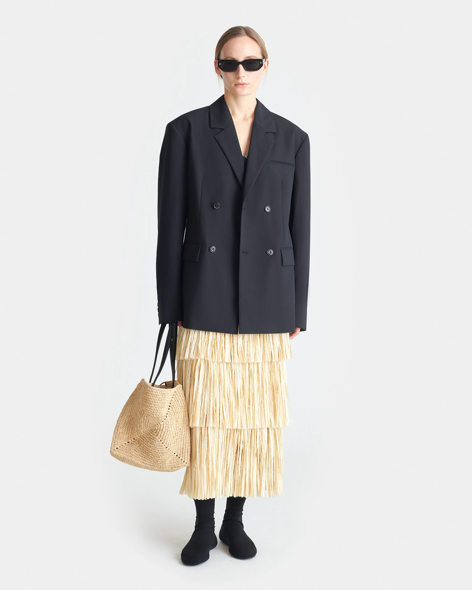 string Diante - Boxy Blazer - Black