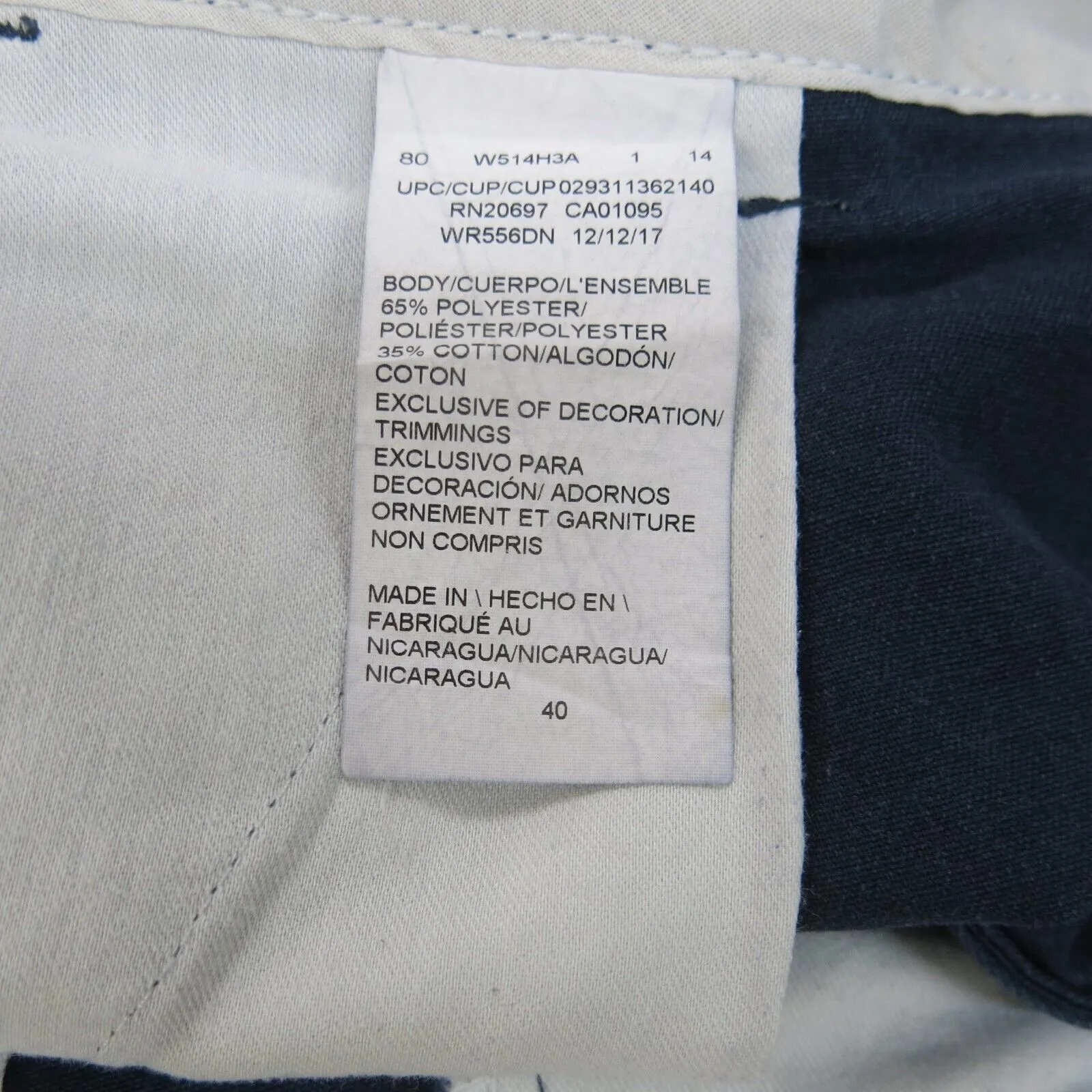Dickies Shorts Mens 40 Blue Cargo Pockets Outdoors Workwear Casual Flat Front