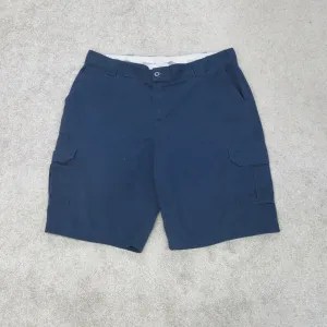 Dickies Shorts Mens 40 Blue Cargo Pockets Outdoors Workwear Casual Flat Front