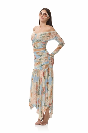 Dido Top - Soft Slate Bloom Bonded Seam Technology Casual Style