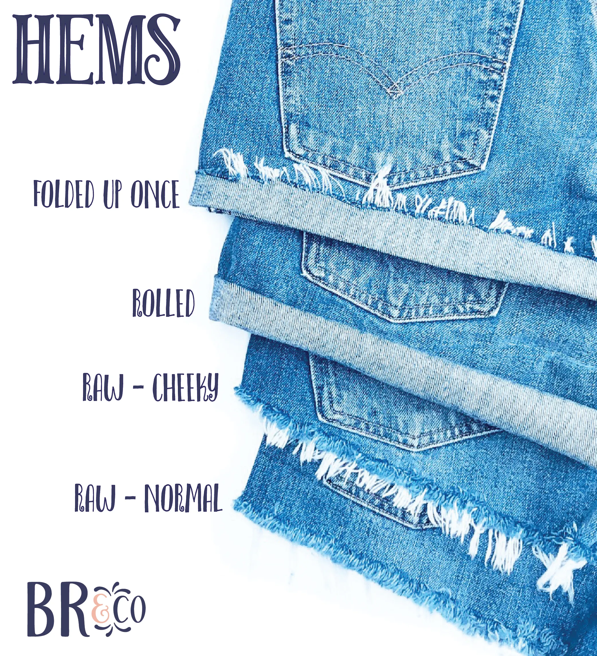 Distressed High Waisted Denim Shorts  - The Clementine