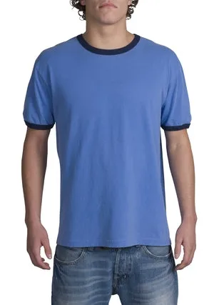 District Threads - Pigment-Dyed Ringer Tee.  DT100