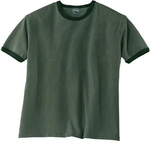 District Threads - Pigment-Dyed Ringer Tee.  DT100