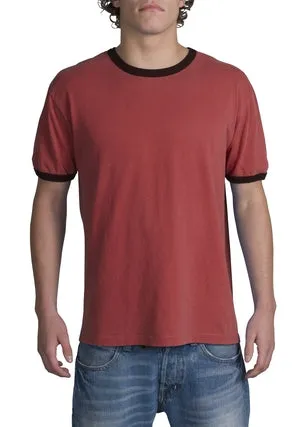 District Threads - Pigment-Dyed Ringer Tee.  DT100
