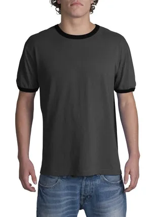 District Threads - Pigment-Dyed Ringer Tee.  DT100