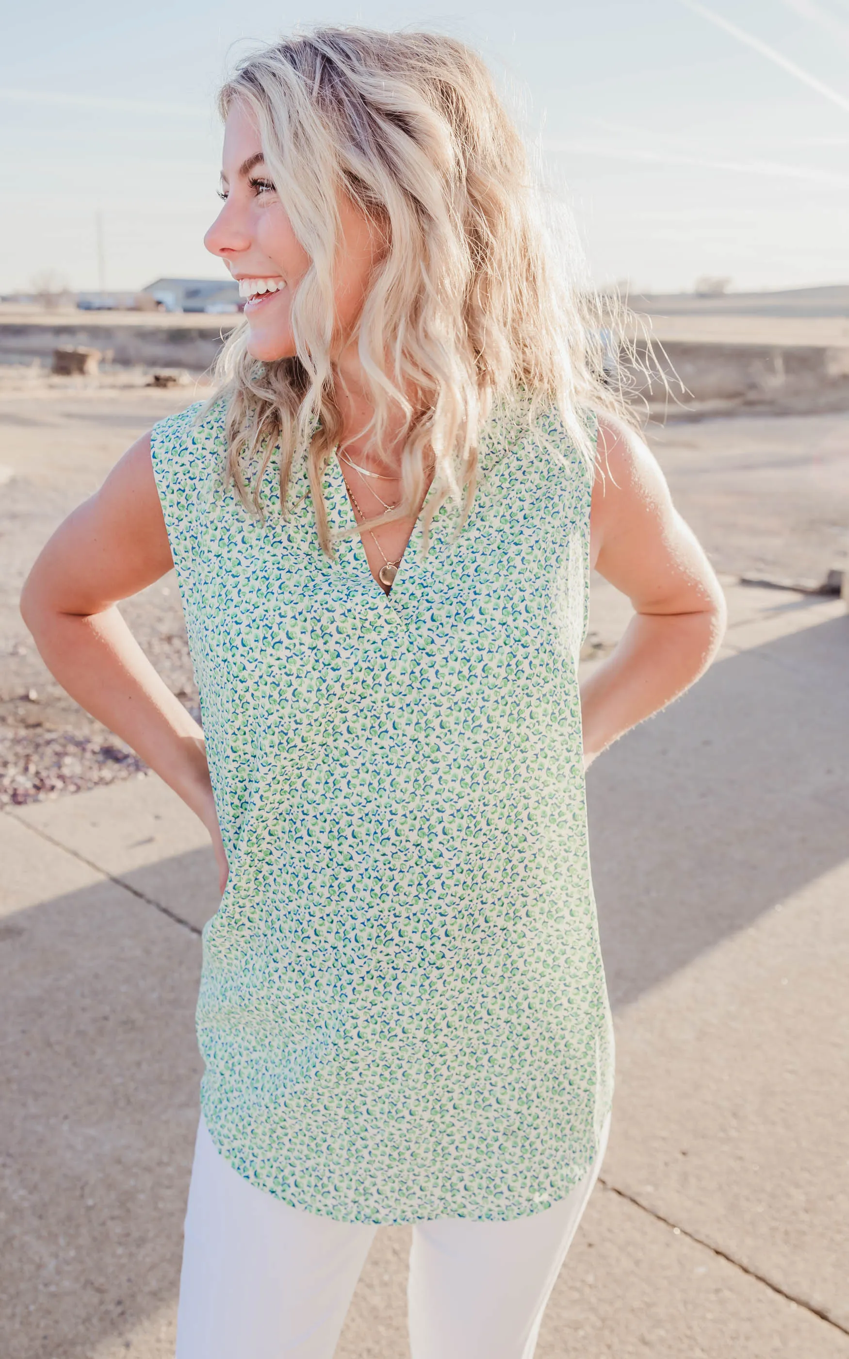 Ditsy Floral Tank Top - Final Sale