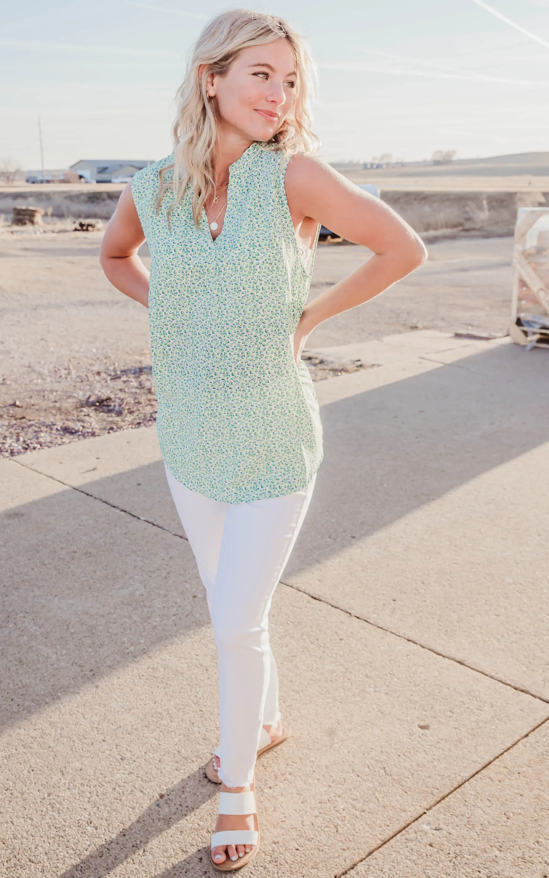 Ditsy Floral Tank Top - Final Sale