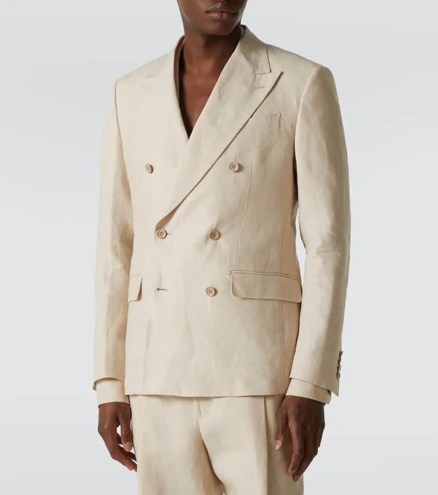 Dolce&Gabbana Double-breasted linen blazer