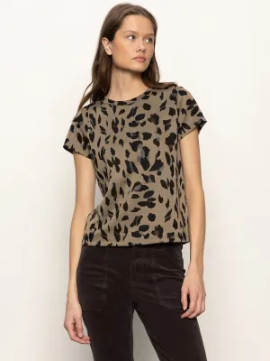 Cozy Essentials Double Knit Perfect Tee Winter Leopard