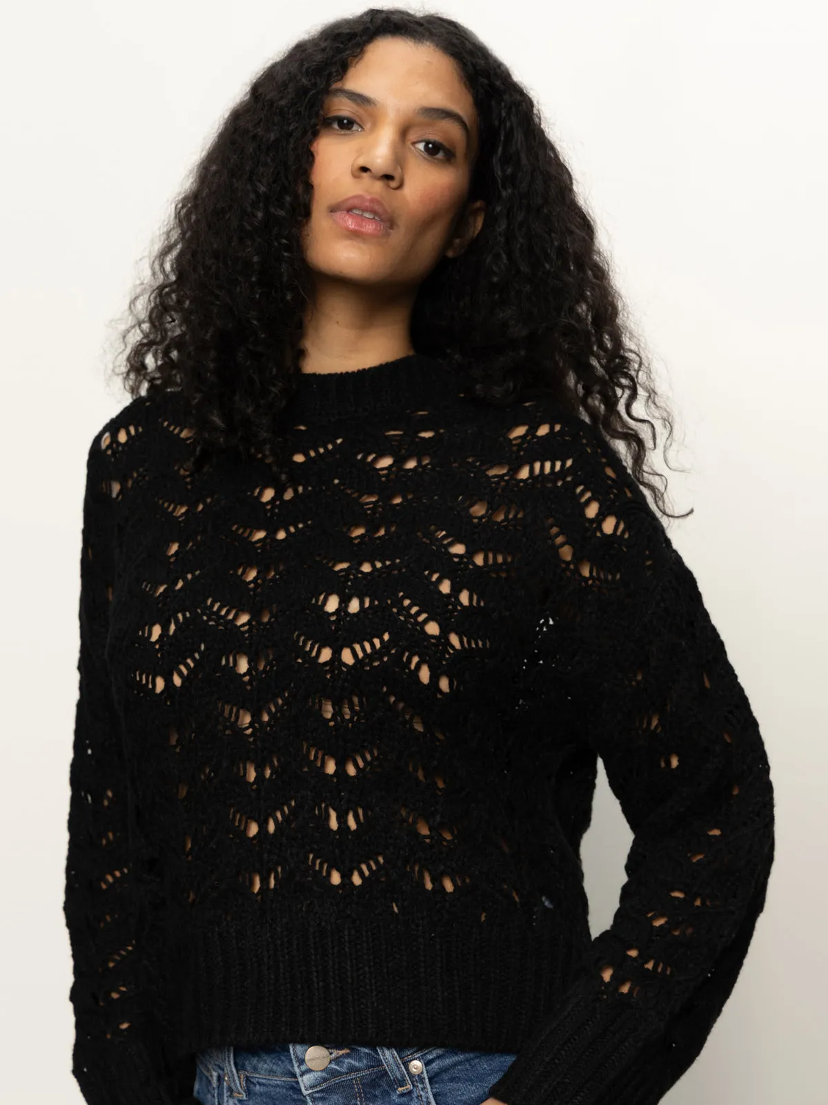 DoubleStitchedHem Compact Stitching Boheme Popover Black