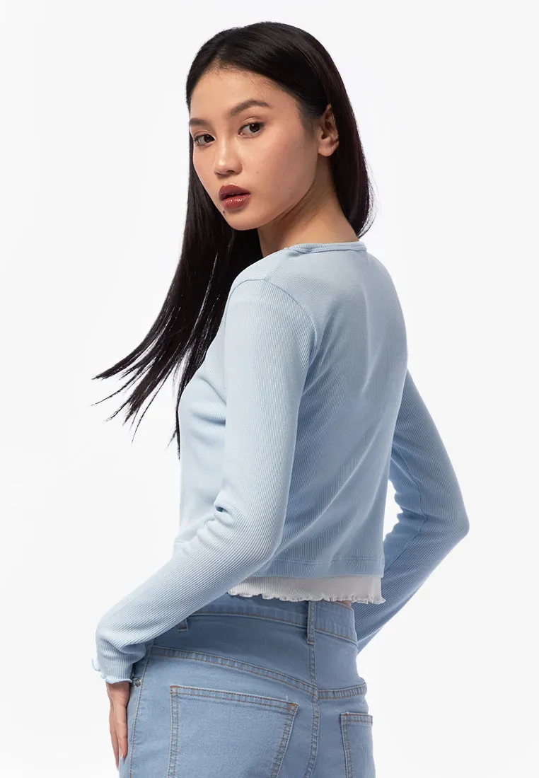 Double Layered Long Sleeve Top