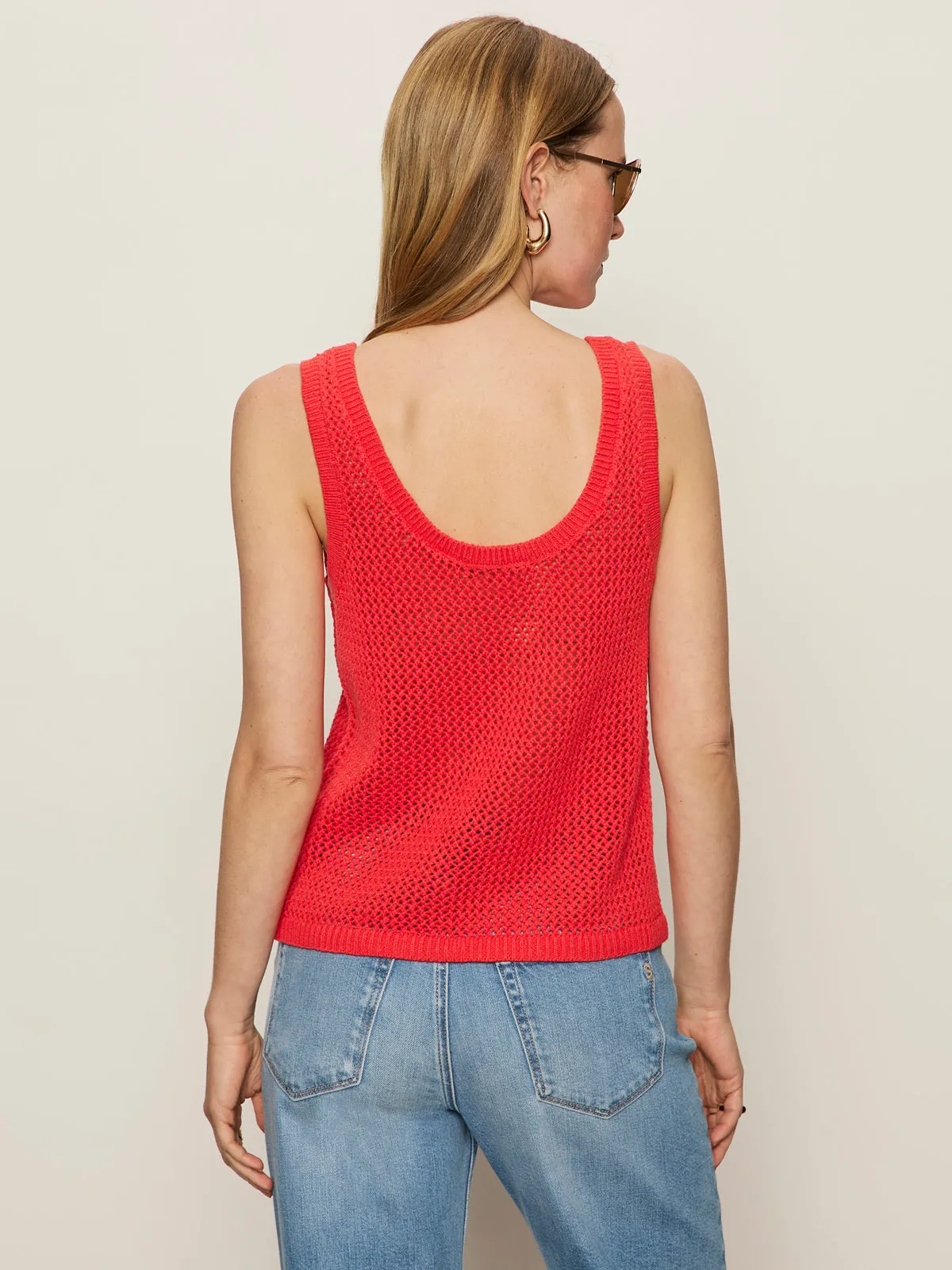Mesh Stitch Shell Sweater Cayenne Holiday Style Trend