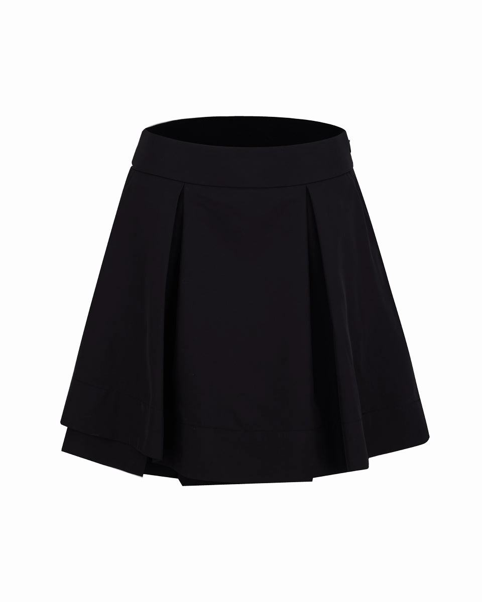 Chill Wear Senior Style double layer flared skirt - Black