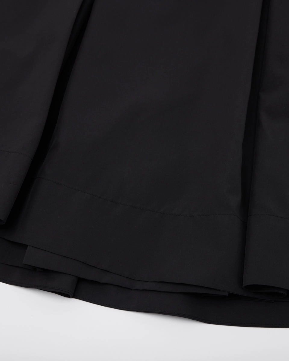 double layer flared skirt - Black Simple Layer