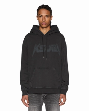 Adjustable Hemline Sporty T-shirt ELECTRIC BIGGIE HOODIE OLD BLACK