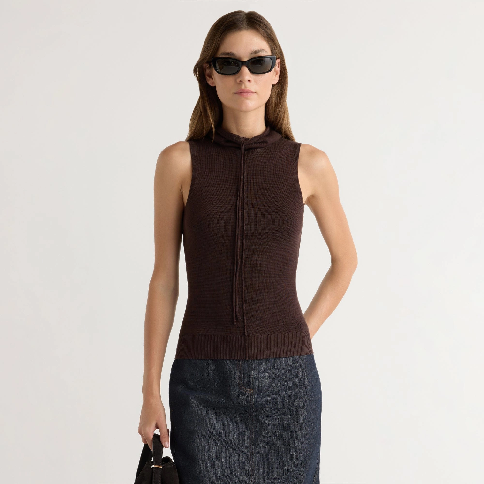 Tammy Cinched-Neck Tencel-Blend Top Ethically Sourced Material
